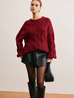 Plain Draped Pullover Sweater