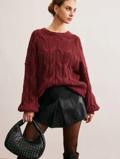 Plain Draped Pullover Sweater