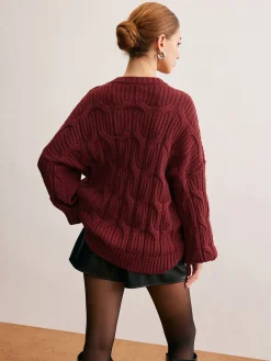 Plain Draped Pullover Sweater