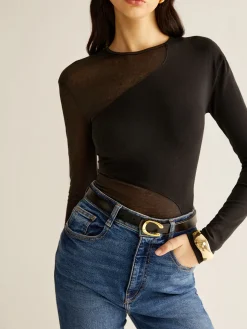 Plain Jersey Panel T-Shirt