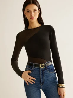 Plain Jersey Panel T-Shirt