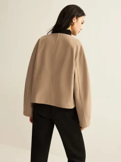 Plain Lapel Shift Jacket