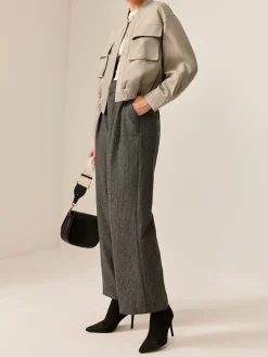 Plain Long Sleeve Cargo Jacket