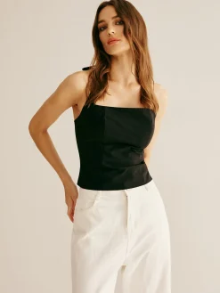 Plain Piping Halter Top