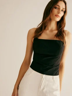 Plain Piping Halter Top