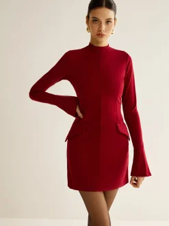 Plain Piping Short Dress