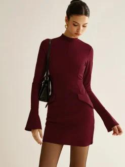 Plain Piping Short Dress