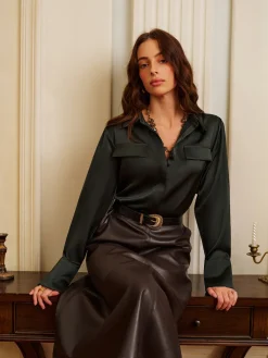 Plain Satin Polo Shirt