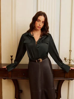Plain Satin Polo Shirt