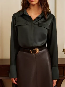 Plain Satin Polo Shirt