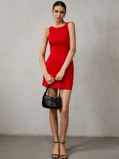 Plain Sleeveless Short Dress
