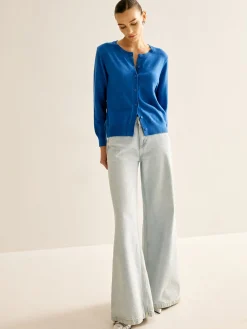 Plain Soft Button Cardigan