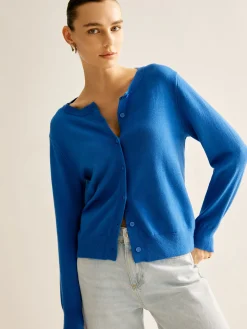 Plain Soft Button Cardigan