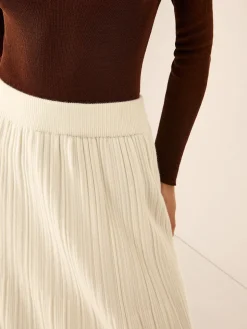 Plain Sweater Midi Skirt