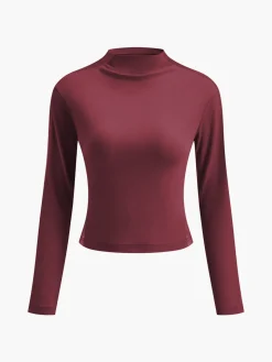 Plain Tulle Mesh Long Sleeve T-Shirt