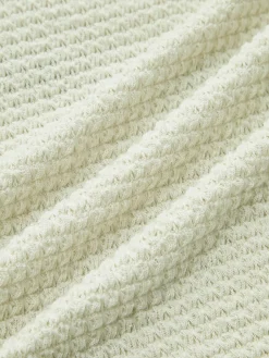 Plain Waffle Slim Sweater