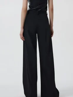 Plain Zipper Design Pants