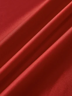 Pleated Backless Satin Tank Long Dress