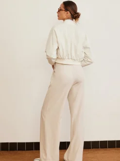 Pleated High-Waist Belted Pants