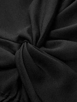 Pleated Knotted Tank Top