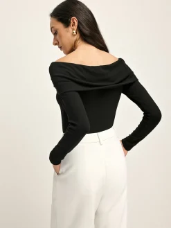 Pleated Off Shoulder Blouse