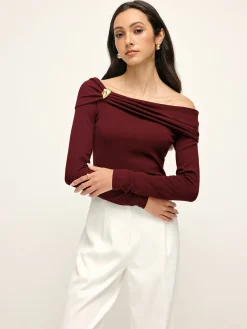 Pleated Off Shoulder Blouse