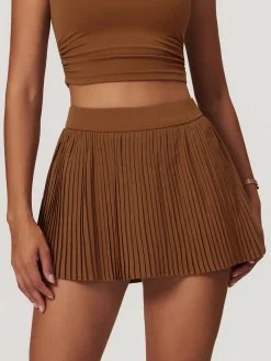 Pleated Pocket Active Skirt