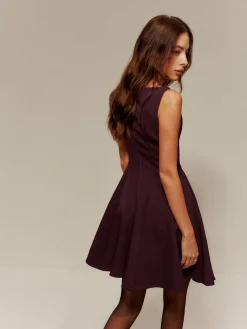 Pleated Pockets Tank Short Dress