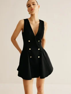 Pleated Umbrella Shape Tank Dress