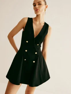 Pleated Umbrella Shape Tank Dress