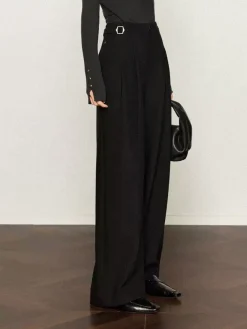 Pleated Wide-Leg Pants