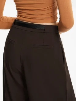 Pleated Wide-Leg Pants With Belt