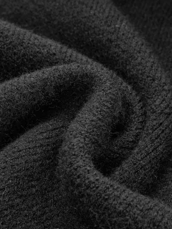 Pockets Long Knit Outerwear With Scarf