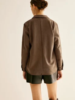 Pockets Suede Polo Shirt