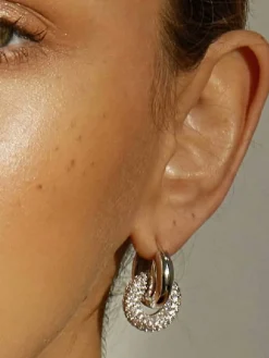 Polished Double Hoop Earrings