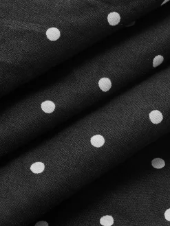Polka Dot Knotted Back Cami Short Dress