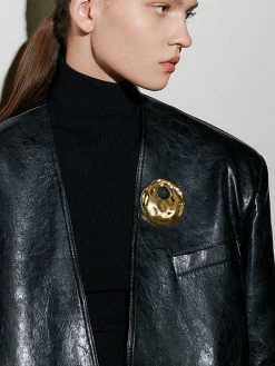 Potholes Hollow Hoop Brooch