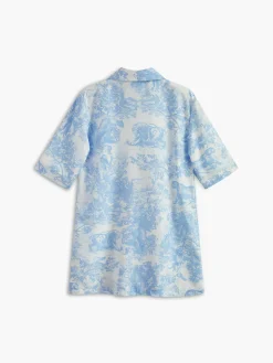 Print Button Shorts Set
