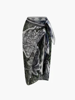 Print Chiffon Cover Up