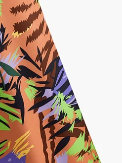Print Cutout Zipper Dress