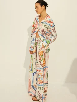 Printed Long Sleeve Pants Set