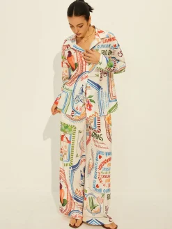 Printed Long Sleeve Pants Set