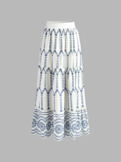 Printed Sleeveless Tie Back Skirt Set