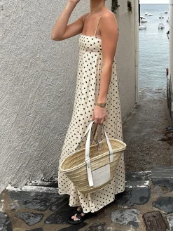 Printed Spaghetti Strap Long Dress