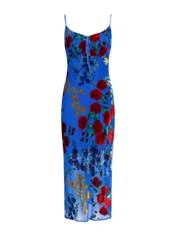 Printed Spaghetti Strap Midi Dress