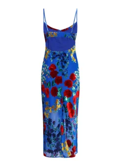 Printed Spaghetti Strap Midi Dress
