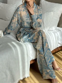 Printed Tie Up Pants Set