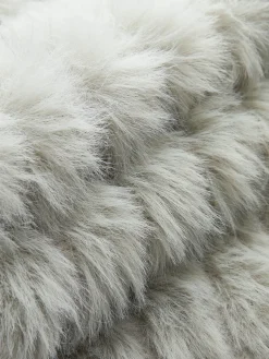 PU-Collar High Stretch Fuzzy Cardigan