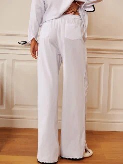 Pure Cotton Contrast Trim Cozy Pants