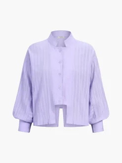 Pure Cotton Pinstripe Long-Sleeve Shorts Set